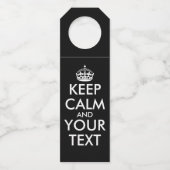 Étiquettes Pour Bouteilles Restez calme et continuez - Créez votre propre (Dos)