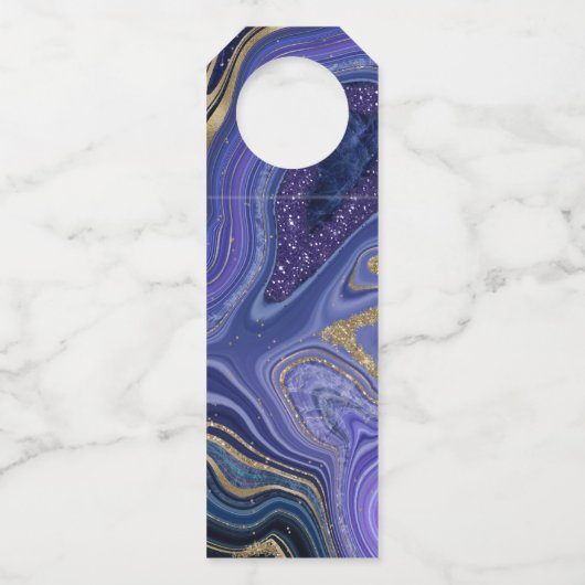 Étiquettes Pour Bouteilles Résumé Noces d'agate Félicitations Minuit ID827 (Dos)