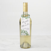Étiquettes Pour Bouteilles Rose blanche Mariage Floral Classic (Sur bouteille)