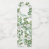 Étiquettes Pour Bouteilles Rose blanche Mariage Floral Classic (Dos)