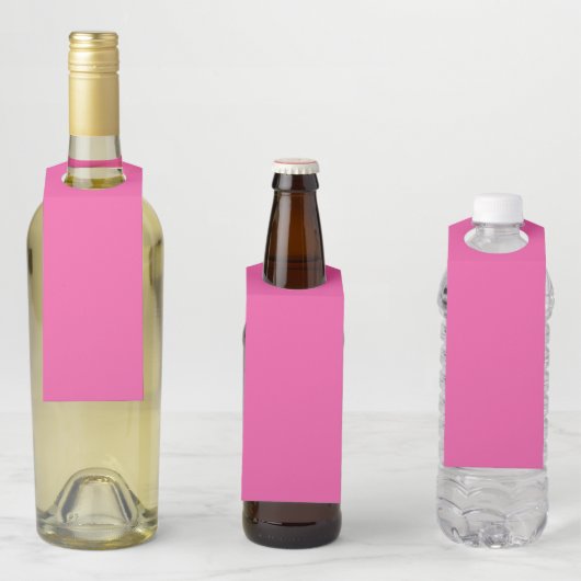 Étiquettes Pour Bouteilles Rose chaud clair clair (En situation)