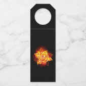 Étiquettes Pour Bouteilles Rose de feu en fleurs (Dos)