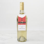 Étiquettes Pour Bouteilles Rouge Père Noël Noël (Sur bouteille)