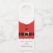 Étiquettes Pour Bouteilles Rouge Père Noël Noël (Devant)