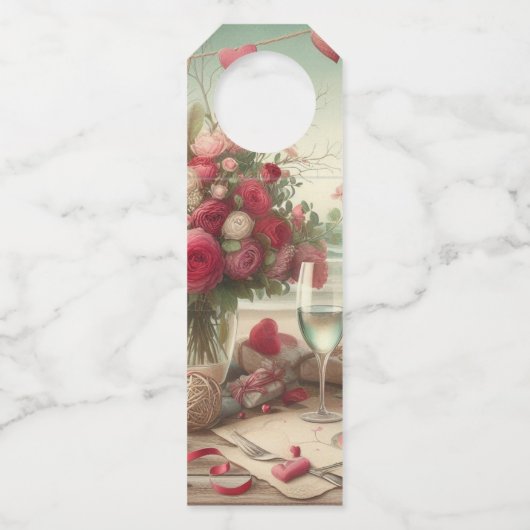 Étiquettes Pour Bouteilles Saint-Valentin côtier/naval (Devant)