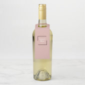 Étiquettes Pour Bouteilles Schlicht élégant Dusty-Rose/Weiß (Sur bouteille)
