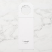 Étiquettes Pour Bouteilles Script manuscrit | Balise Bouteille de bienvenue (Dos)