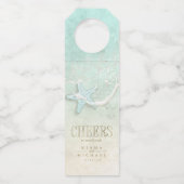 Étiquettes Pour Bouteilles Sea Foam Beach Wedding Cheers ID837 (Devant)