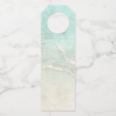 Étiquettes Pour Bouteilles Sea Foam Beach Wedding Cheers ID837 (Dos)