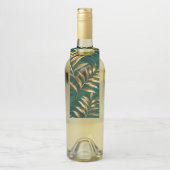 Étiquettes Pour Bouteilles Seamless pattern with golden ferns (Sur bouteille)
