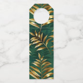 Étiquettes Pour Bouteilles Seamless pattern with golden ferns (Dos)
