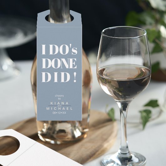 Étiquettes Pour Bouteilles Simple amusant je fais fait Dusty Blue ID819