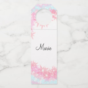 Étiquettes Pour Bouteilles simple minimal light pink add your name girly text