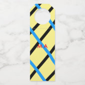 Étiquettes Pour Bouteilles Simple monogramme ajouter votre nom lettre man min (Dos)