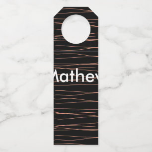 Étiquettes Pour Bouteilles Simple monogramme ajoutez votre nom lettre homme m