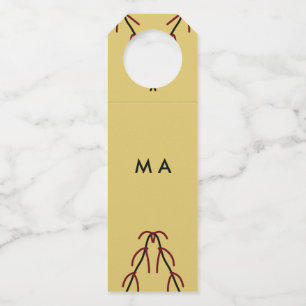 Étiquettes Pour Bouteilles Simple monogramme ajoutez votre nom lettre homme m