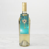 Étiquettes Pour Bouteilles Skeleton Keys on Green Background (Sur bouteille)