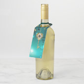 Étiquettes Pour Bouteilles Skeleton Keys on Green Background (Incliné)