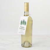 Étiquettes Pour Bouteilles Société de la forêt hivernale (Incliné)