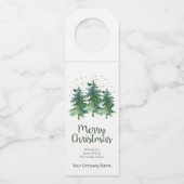 Étiquettes Pour Bouteilles Société de la forêt hivernale (Dos)