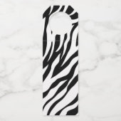 Étiquettes Pour Bouteilles Soirée d'anniversaire en safari imprimé noir blanc (Dos)