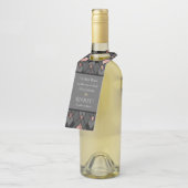 Étiquettes Pour Bouteilles Stylish Grey Hostess Cadeau Wine Bottle Hanger (Incliné)