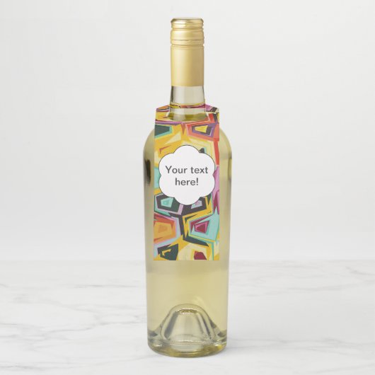 Étiquettes Pour Bouteilles Texture colorée de trous (Sur bouteille)