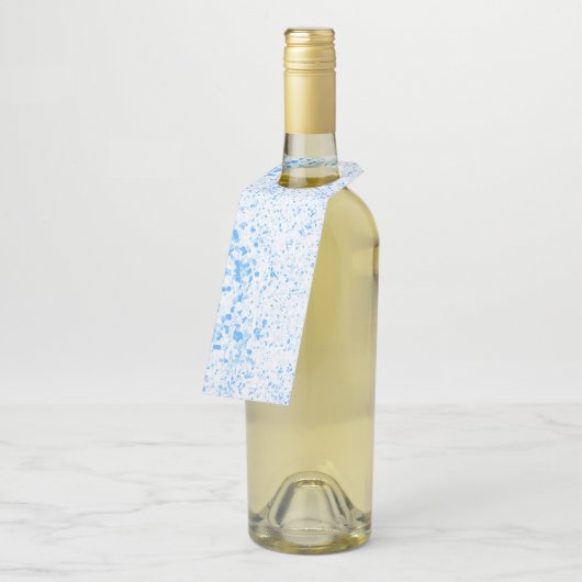 Étiquettes Pour Bouteilles Texture de plaque - Bleu (Incliné)