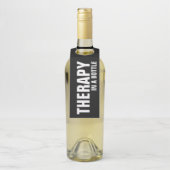 Étiquettes Pour Bouteilles THÉRAPIE EN BOUTEILLE sur noir (Sur bouteille)