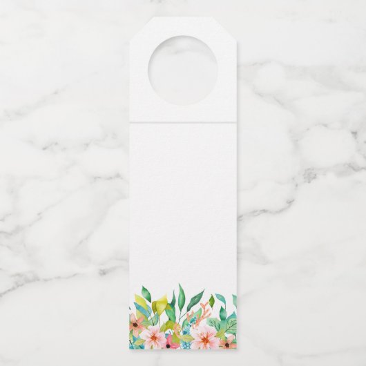 Étiquettes Pour Bouteilles Tongs Botaniques de Plage (Dos)