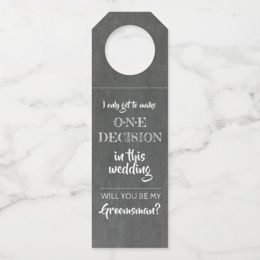 Étiquettes Pour Bouteilles Une décision - Proposition amusante pour les Groom (Devant)