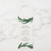 Étiquettes Pour Bouteilles Vacances modernes de guirlande d'aquarelle de (Devant)