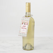 Étiquettes Pour Bouteilles Vacances Motif de Noël moche (Incliné)