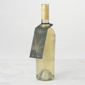 Étiquettes Pour Bouteilles Ventilateur botanique vert de mousse Élégant maria (Incliné)