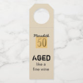 Étiquettes Pour Bouteilles Vieilli comme un grand vin (Devant)