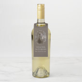 Étiquettes Pour Bouteilles Vierge vintage et enfant avec cadre argenté (Sur bouteille)