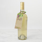Étiquettes Pour Bouteilles Vignoble Mariage Winery Grappes Numéro de tableau (Incliné)