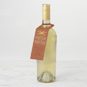 Étiquettes Pour Bouteilles Vin cadeau Hostess Citrouille d'automne Thanksgivi (Incliné)