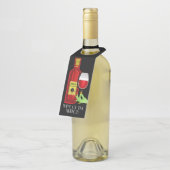 Étiquettes Pour Bouteilles Vin d'Halloween - Voir Retour - (Incliné)