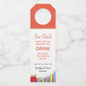 Étiquettes Pour Bouteilles Vin drôle de l'appréciation | de professeur (Devant)