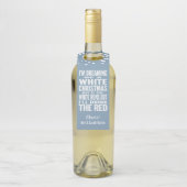 Étiquettes Pour Bouteilles Vin drôle de Noël blanc (Sur bouteille)