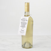 Étiquettes Pour Bouteilles Vin Merci | Raisins | (Incliné)