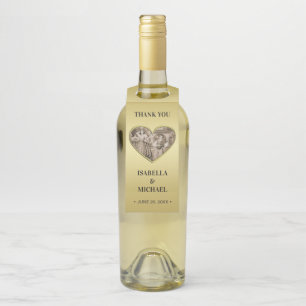 Étiquettes Pour Bouteilles Vintage Romance couple, homme et femme, or