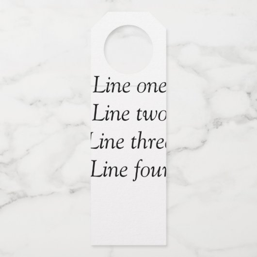 Étiquettes Pour Bouteilles Votre message ici ajoutez le nom de texte image mo (Devant)