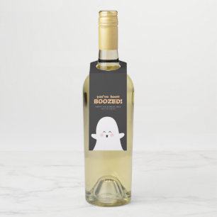 Étiquettes Pour Bouteilles Vous avez été boosté Halloween mignon fantôme