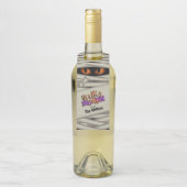 Étiquettes Pour Bouteilles Yeux de Momie Halloween Orange ID685 (Sur bouteille)