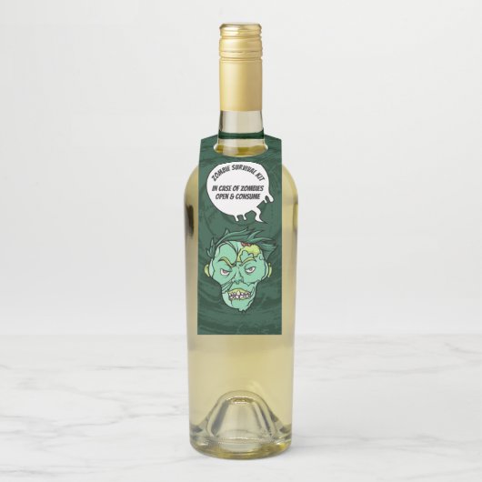 Étiquettes Pour Bouteilles Zombies Funny Halloween Booze Kit de survie (Sur bouteille)