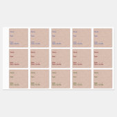 Étiquettes pour contenants alimentaires (Feuille)