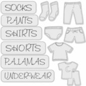 Étiquettes pour enfants Dresser Set pour l'organis (Devant)