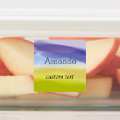 Étiquettes Pour le déjeuner citron jaune violet (Apposé)